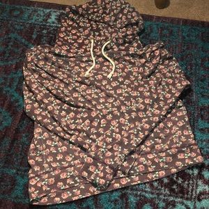 Floral printed hoodie